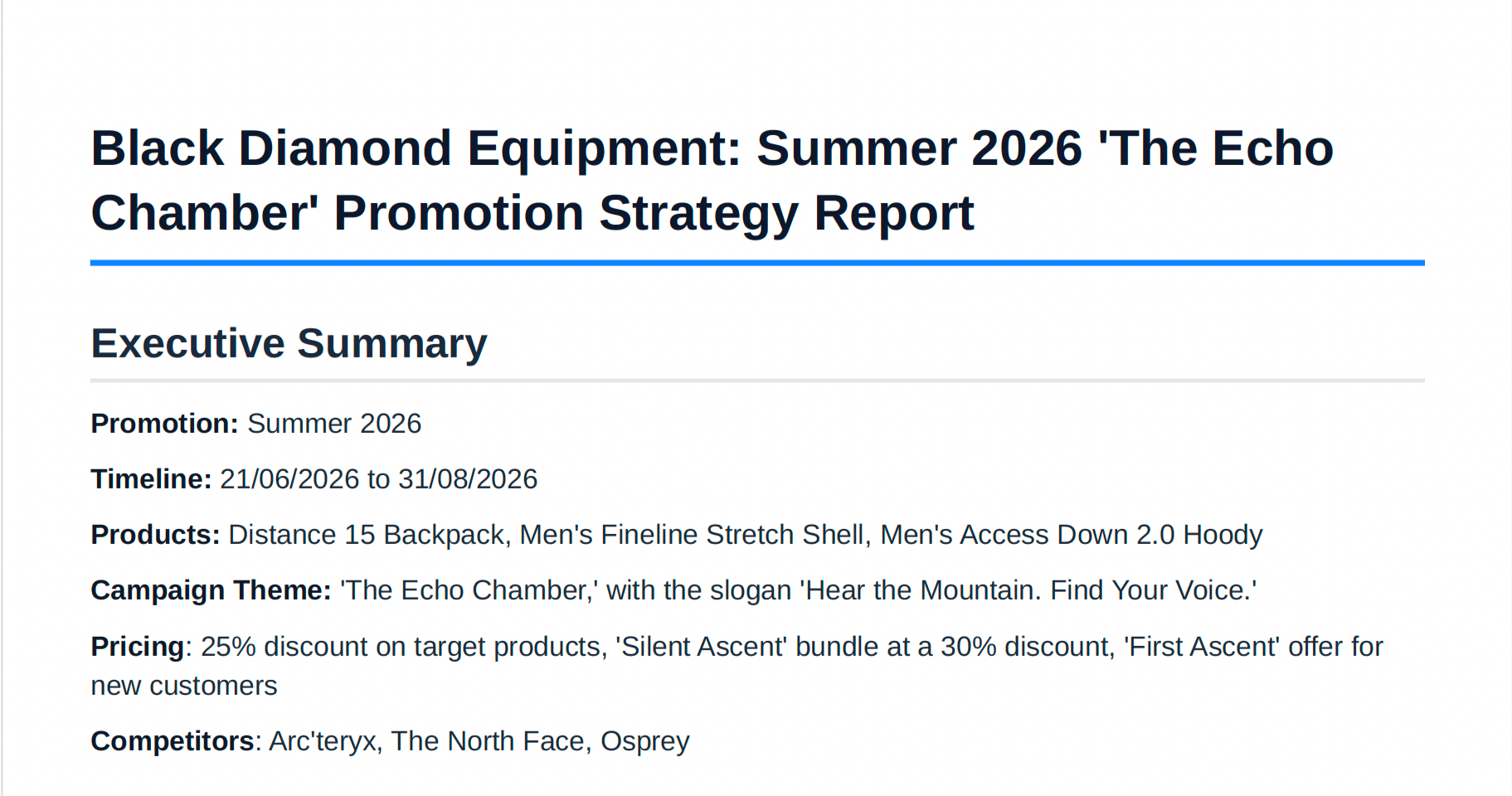 Black Diamond Summer 2026 Strategy Report